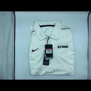 Nike WVU Dri Fit LS Polo NWT
